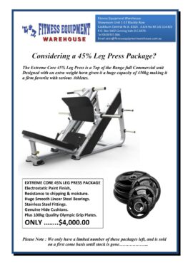 EXTREME CORE COMMERCIAL 45 DEGREE LEG PRESS PACKAGE *WHILE STOCKS LAST*